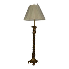 Load image into Gallery viewer, 1920&#39;s Tall Brass Barley Twist Candlestick Table Lamp-Lamp-Antique Warehouse