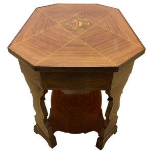 1940's Italian Inlaid Octagon Cocktail | Coffee Tables-Cocktail Table-Antique Warehouse