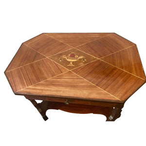 1940's Italian Inlaid Octagon Cocktail | Coffee Tables-Cocktail Table-Antique Warehouse