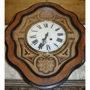19th C. French "Oeuil de Boeuf" Eye of the Ox Inlaid Wall Clock-Clock-Antique Warehouse