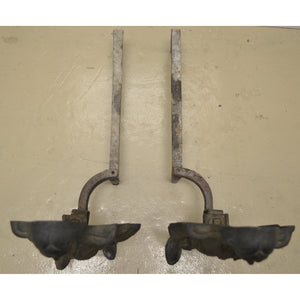 19th Century American Napoleon Cast Iron Andirons or Firedogs by Howes-Decorative-Antique Warehouse