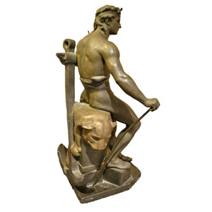 19th Century Bronze Sculpture "Le Commerce" by Ernest Justin Ferrand-Sculpture-Antique Warehouse