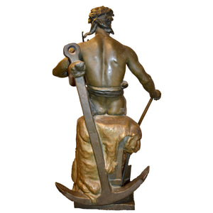 19th Century Bronze Sculpture "Le Commerce" by Ernest Justin Ferrand-Sculpture-Antique Warehouse