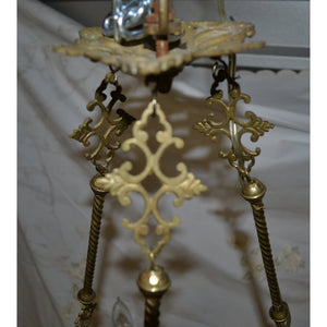 19th Century French Bronze and Porcelain Chandelier - 9-Lights-Chandelier-Antique Warehouse