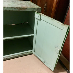 19th Century French Canadian Country Rustic Blue Painted Cabinet-sideboard-Antique Warehouse