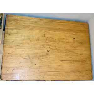 19th Century French Country Blue Painted Quebec Farm Table-Farm Table-Antique Warehouse