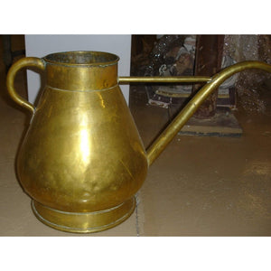 19th Century French Large Brass Watering Can-Decorative-Antique Warehouse