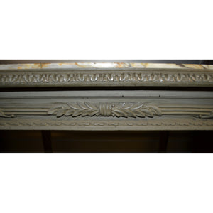19th Century French Louis XVI Painted Center Table Console w/ Veined Marble Top-Table-Antique Warehouse