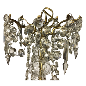 19th Century Napoleon III French Crystal and Bronze Doré 9-Light Chandelier-Chandelier-Antique Warehouse