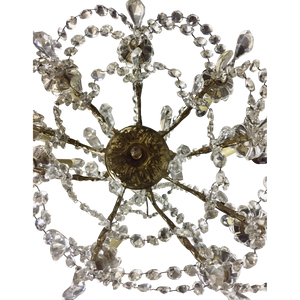 19th Century Napoleon III French Crystal and Bronze Doré 9-Light Chandelier-Chandelier-Antique Warehouse