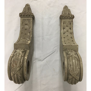 19th Century Painted and Carved Brackets / Corbels - a pair-Decorative-Antique Warehouse