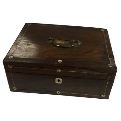 19th Century Rosewood Jewelry Box with Inlay-Decorative-Antique Warehouse