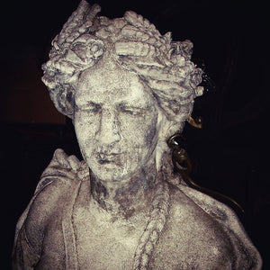 19th Century Stone Sculpture Bust | Statue on Pedestal-Sculpture-Antique Warehouse