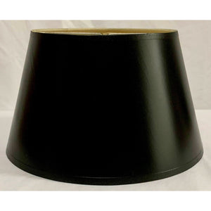 Vintage Round Black Bouillotte Lampshade | Small - 10"W x 6.5"H-Lampshade-Antique Warehouse
