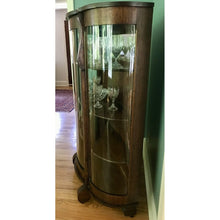 Load image into Gallery viewer, Antique American Bow Glass China Cabinet - Chittendon &amp; Eastman-Cabinet-Antique Warehouse
