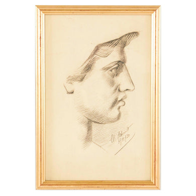 Charcoal Drawing of Woman, by Elisabeth Schimit - 3 of 3-Art-Antique Warehouse