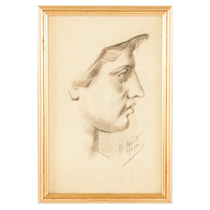 Charcoal Drawing of Woman, by Elisabeth Schimit - 3 of 3-Art-Antique Warehouse