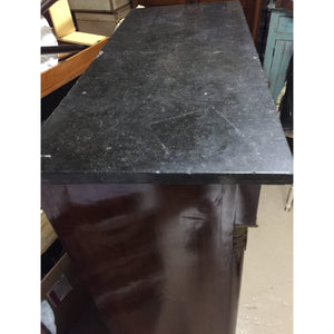 Empire Mahogany Secrétaire à abattant with Brass Mounts and Marble Top-Secretaire-Antique Warehouse