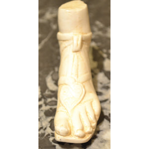 Fornasetti style White Marble Sandaled Roman foot-Decor-Antique Warehouse