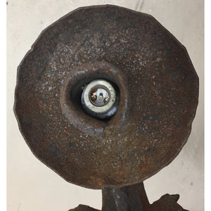French 19th Century Forged Iron Fleur de Lis Torchère Sconces - a pair-Sconces-Antique Warehouse