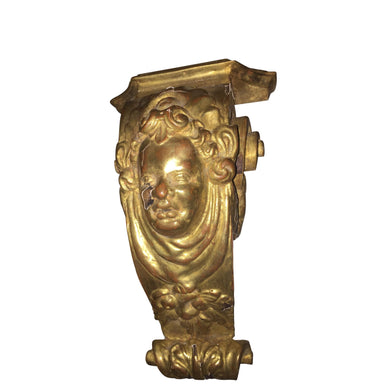 French Carved and Gilt Bracket / Corbel with Cherub-Decorative-Antique Warehouse