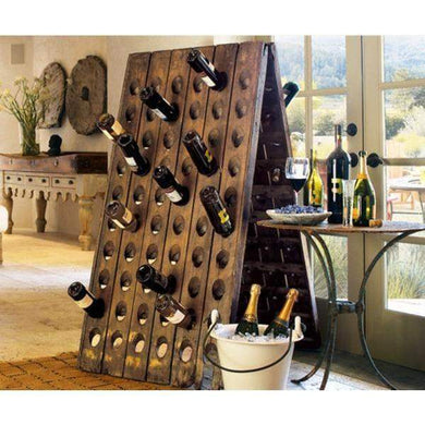 French Oak Champagne Rack - holds 120 bottles-Champagne Rack-Antique Warehouse