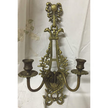 Load image into Gallery viewer, French Two Candle Brass Sconce-Sconces-Antique Warehouse