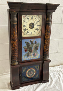 Antique Column Mantle Clock by Van Tassel-Clock-Antique Warehouse