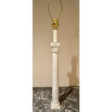 Load image into Gallery viewer, Italian NeoClassical White Marble Column Table Lamp - 41&quot; Tall-Lamp-Antique Warehouse