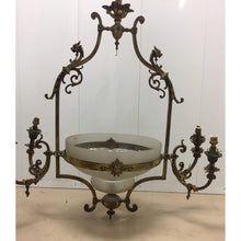 Load image into Gallery viewer, Large Brass Art Nouveau Chandelier-Chandelier-Antique Warehouse