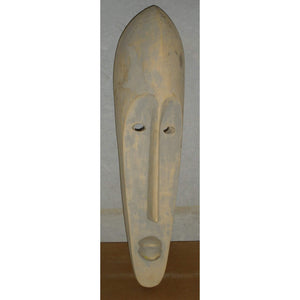 Large Fang Mask with Elongated Face - Hand Carved - 32"H-Sculpture-Antique Warehouse