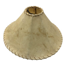 Load image into Gallery viewer, Large Natural Leather Lampshade with stitched seams - 24&quot; W x 10.5&quot; H - a Pair-Lampshade-Antique Warehouse