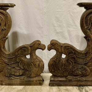 Mid 19th Century French Carved Wooden Architectural Brackets | Corbels - a Pair-Decorative-Antique Warehouse