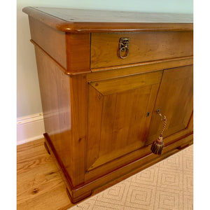 Mid Century French Cherrywood Buffet Sideboard Cabinet by Grange-Cabinet-Antique Warehouse