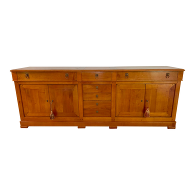 Mid Century French Cherrywood Buffet Sideboard Cabinet by Grange-Cabinet-Antique Warehouse