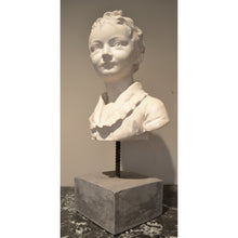 Load image into Gallery viewer, Sculpture, Bust - Young Man&#39;s Head on Stone Pedestal-Sculpture-Antique Warehouse