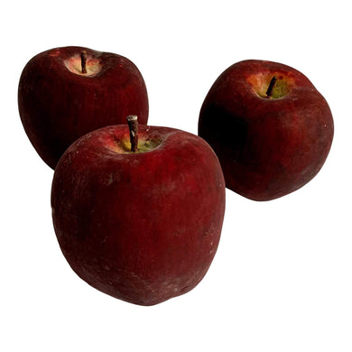 Vintage Artisan Red Apples - Set of 3-Decorative-Antique Warehouse