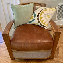 Load image into Gallery viewer, Vintage Bamboo Rattan &amp; Leather Lounge Arm Chair-Chairs-Antique Warehouse