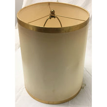 Load image into Gallery viewer, Vintage Cylinder Cream Lampshade with Gold Trim | Large-Lampshade-Antique Warehouse