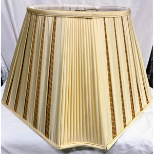 Vintage Designer Custom Two-Toned Pleated Silk Lamp Shade made by Naomi di Gavriel - 20.5"-Lampshade-Antique Warehouse