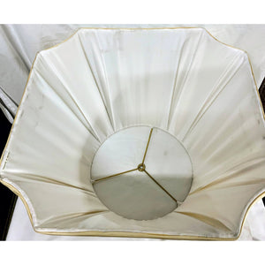 Vintage Designer Custom Two-Toned Pleated Silk Lamp Shade made by Naomi di Gavriel - 20.5"-Lampshade-Antique Warehouse