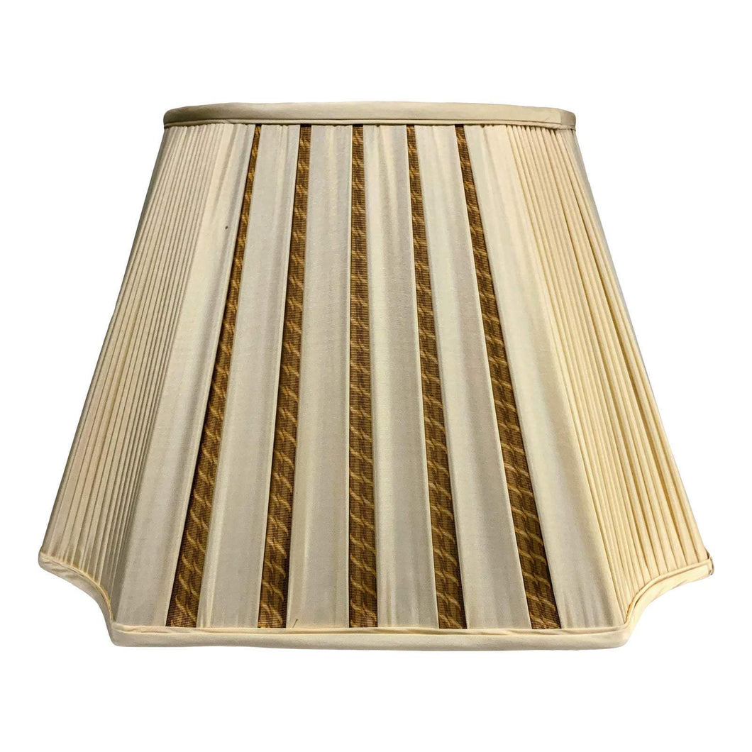 Vintage Designer Custom Two-Toned Pleated Silk Lamp Shade made by Naomi di Gavriel - 20.5