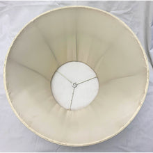 Load image into Gallery viewer, Vintage English Box Pleated Silk Empire Lampshade - Cream- 16&quot;W x 11.5&quot;H-Lampshade-Antique Warehouse