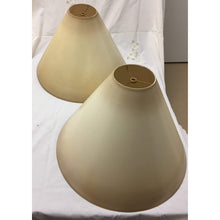 Load image into Gallery viewer, Vintage Large Empire Style Cone Lampshades, Cream - 20&quot;W x 13.5&quot;H - a Pair Avail-Lampshade-Antique Warehouse