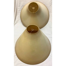 Load image into Gallery viewer, Vintage Large Empire Style Cone Lampshades, Cream - 20&quot;W x 13.5&quot;H - a Pair Avail-Lampshade-Antique Warehouse