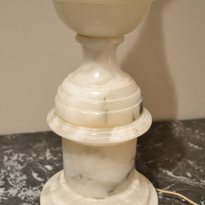Vintage Mid-Century Italian Alabaster Table Lamp-Lamp-Antique Warehouse