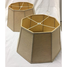 Load image into Gallery viewer, Vintage Octagon Fabric Lampshades | Medium - 16&quot;W x 10&quot;H | A Pair available-Lampshade-Antique Warehouse