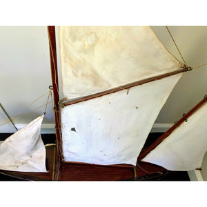 Vintage Schooner - Large Model Sailboat-Decor-Antique Warehouse
