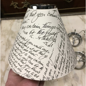 Vintage Trudie Wright Parchment Paper Single Light Empire Candle Shades - Set of 7-Lampshade-Antique Warehouse