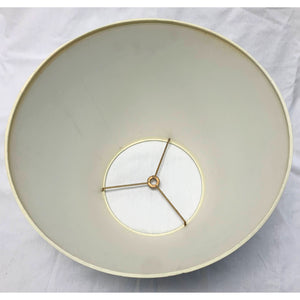 Vintage White Round Empire Lampshade | Medium | 13"W x 9"H-Lampshade-Antique Warehouse